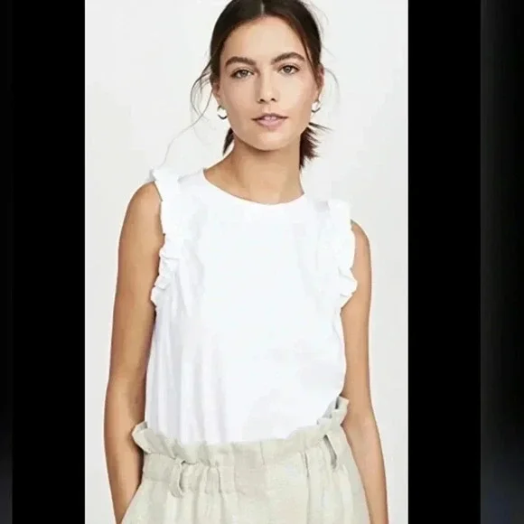 Victoria Victoria Beckham White Twist Armhole Tank - Picture 6 of 7